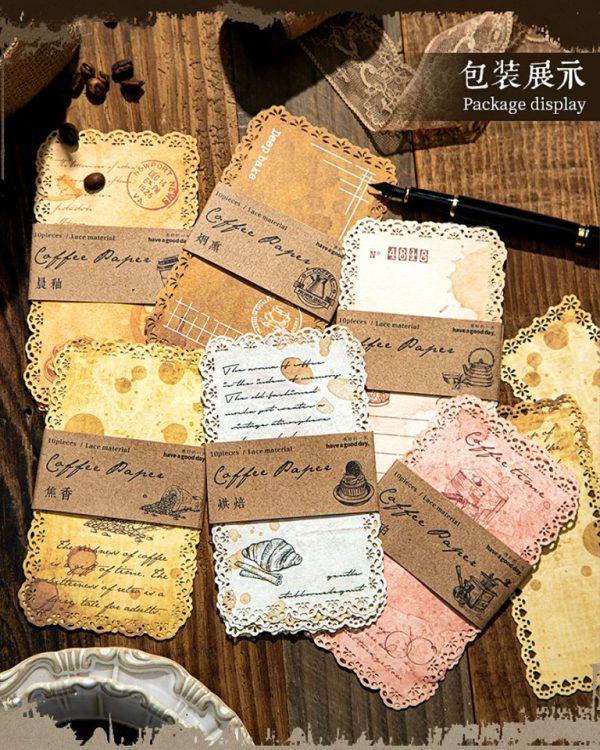 متریال کاغذی لبه گیپوری Coffee paper - Image 2