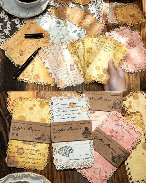 متریال کاغذی لبه گیپوری Coffee paper - Image 12