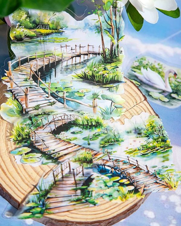 استیکر Beside the small pond - Image 3