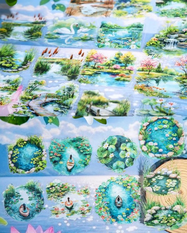 استیکر Beside the small pond - Image 6