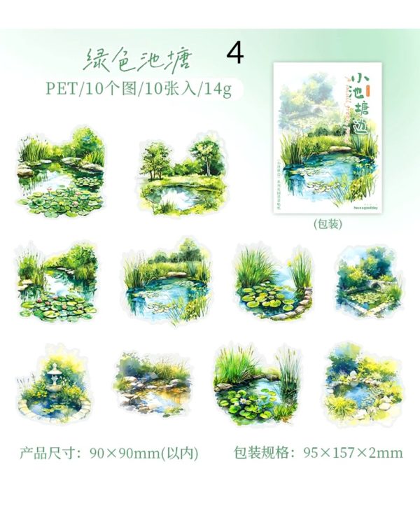 استیکر Beside the small pond - Image 15