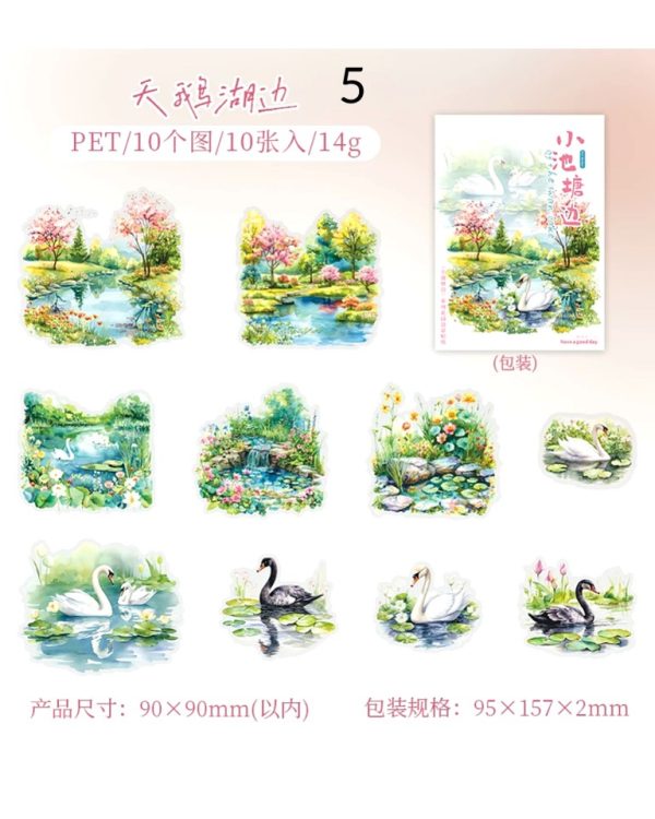 استیکر Beside the small pond - Image 16