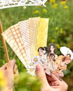 استیکر Flowers fall on a girl's heart - Image 6