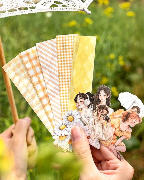 استیکر Flowers fall on a girl's heart - Image 6