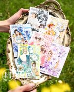 استیکر Flowers fall on a girl's heart