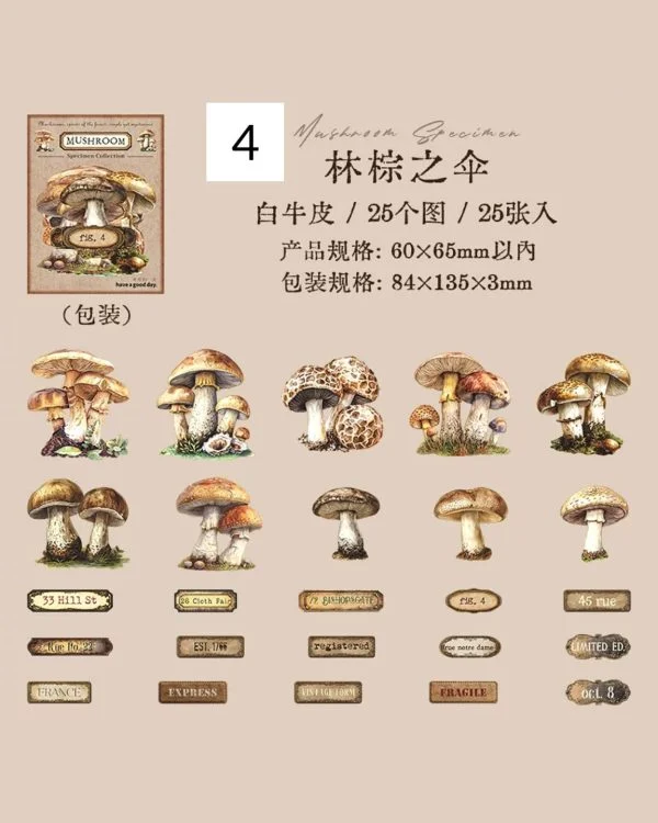 استیکر mushroom specimen collection - تصویر 13